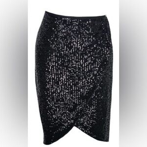 Calvin Klein Black Sequin Skirt